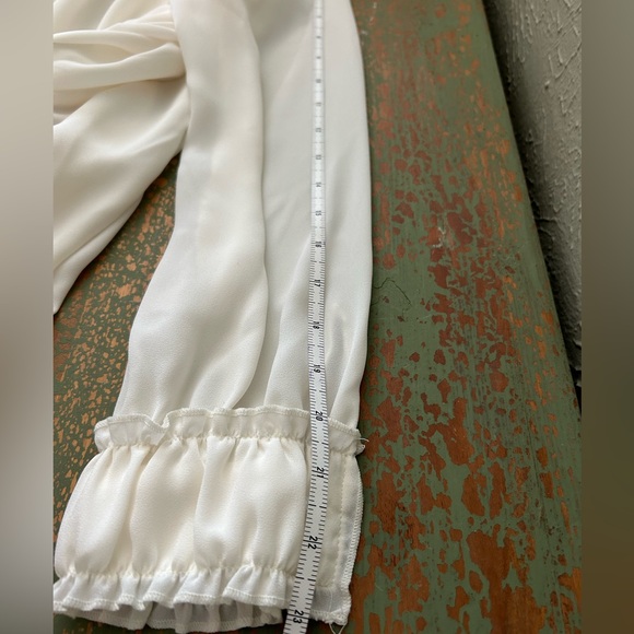 Zara Long Sleeve Shirts  with buttons/ Cream/ Black Size S - Picture 6 of 11